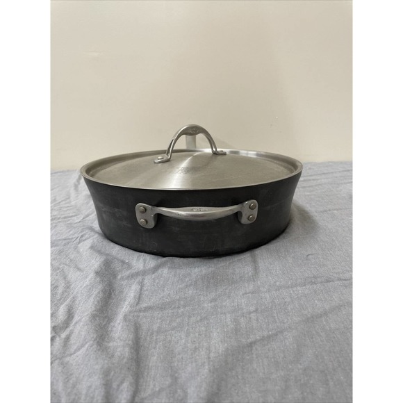 Calphalon #5005 Stainless Steel Clad 5 Quart 12.5" Induction Pan w/Lid FS Chrty - Picture 2 of 12